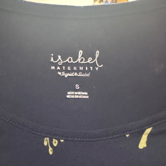 Size Small Isabel Maternity Floral Navy Dress - Picture 3 of 4